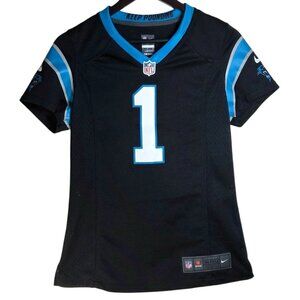 NFL Nike North Carolina Panthers Cam Newton #1 Black Football Team Youth Jersey